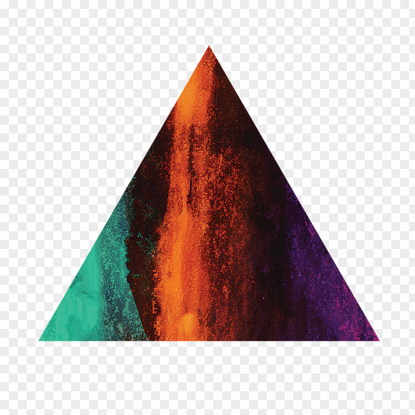 Color Particles Overlapping Triangles Decorative Pattern PNG