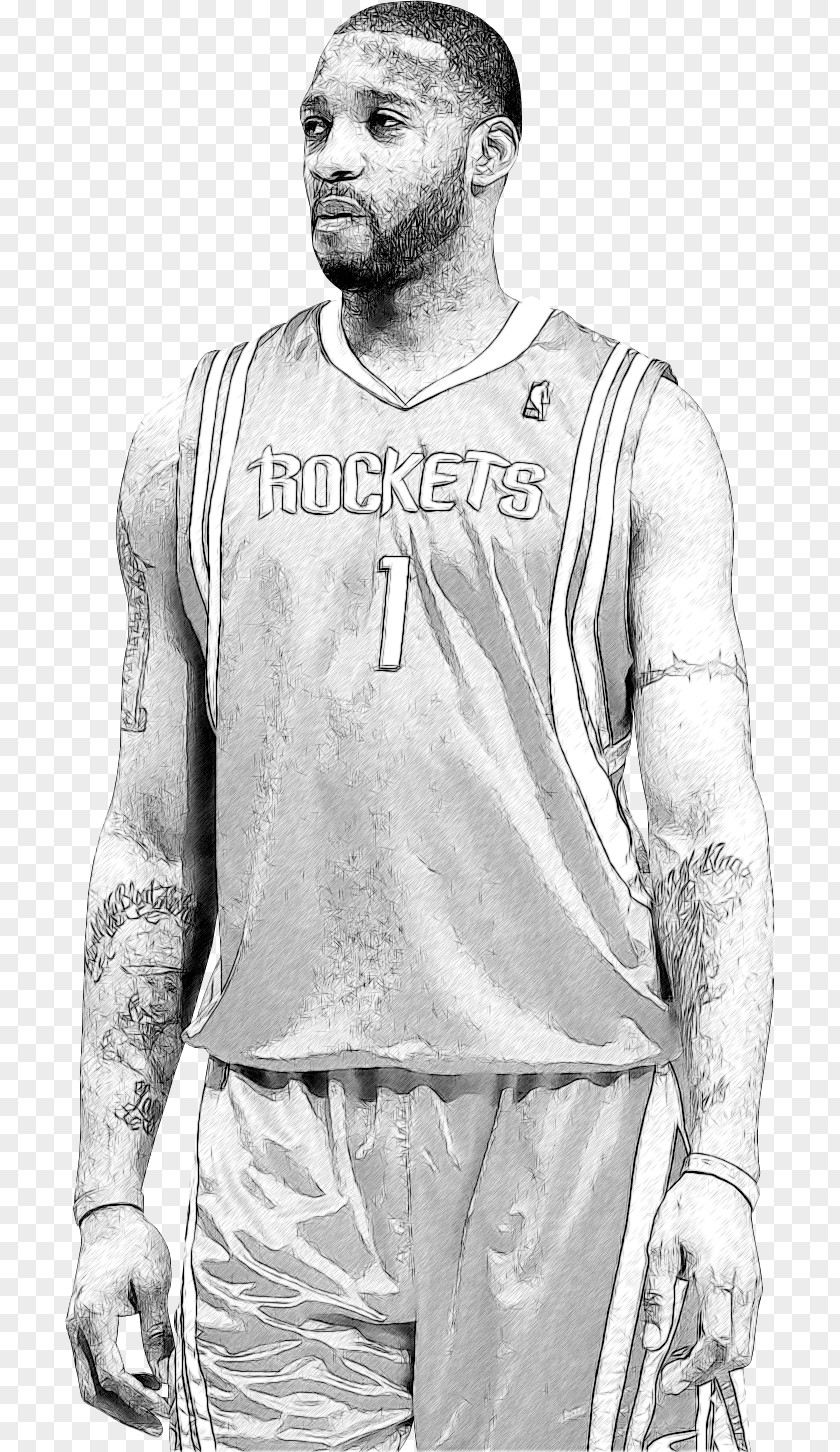 Nba Tracy McGrady NBA Houston Rockets Basketball Drawing PNG