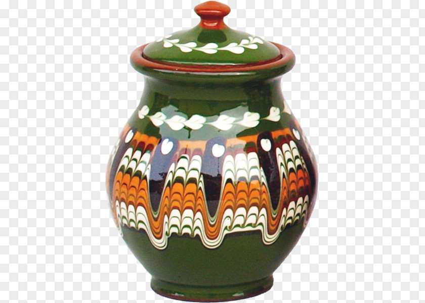 Spice Jar Ceramic Pottery Bottle Green PNG
