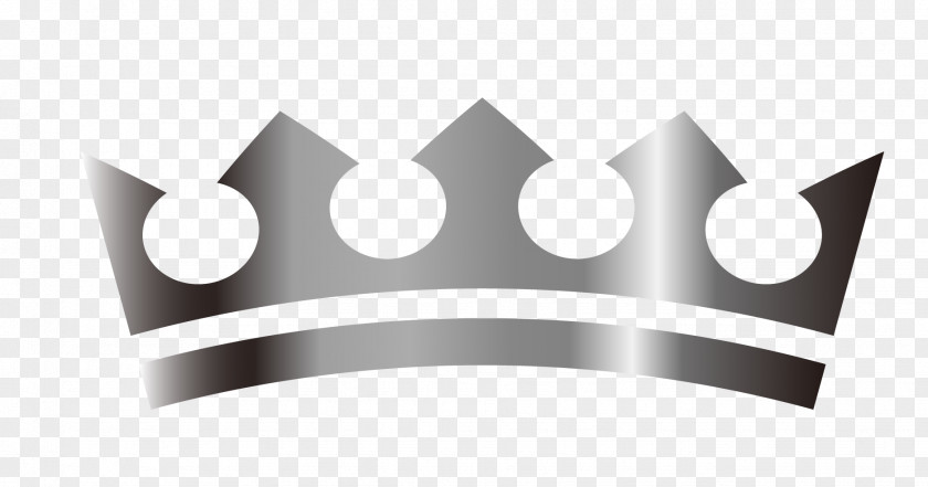 Vector Silver Crown Brand Logo White Font PNG