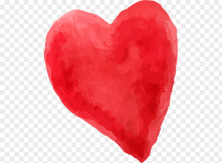 Heart Watercolor Red Love Valentine's Day PNG