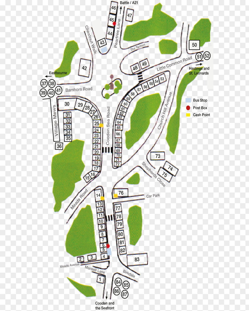 Map Of UK Little Common Cooden Car Park PNG