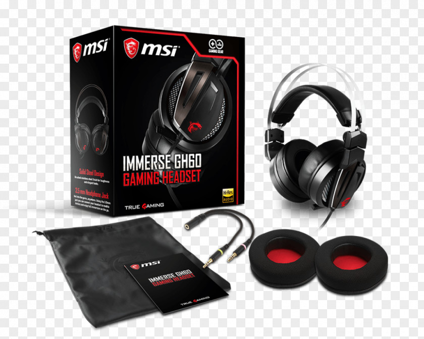 Microphone GAMING Headset Immerse GH10 Micro-Star International Headphones PNG