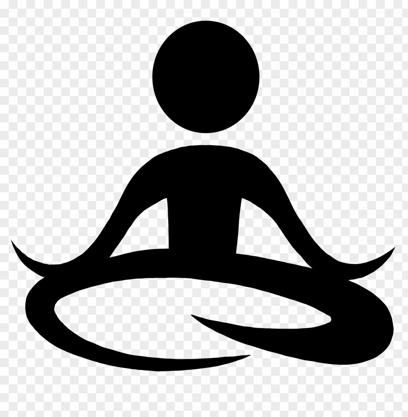 Mindfulness And Meditation Line White Clip Art PNG