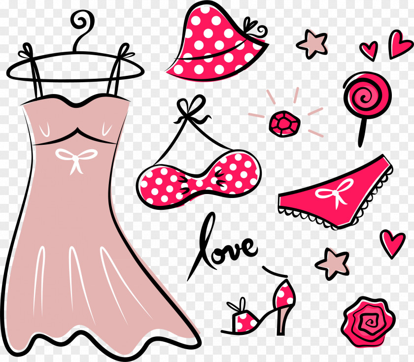 Painted Summer Women Dress Vector Material Fashion Accessory Royalty-free Clothing Clip Art PNG