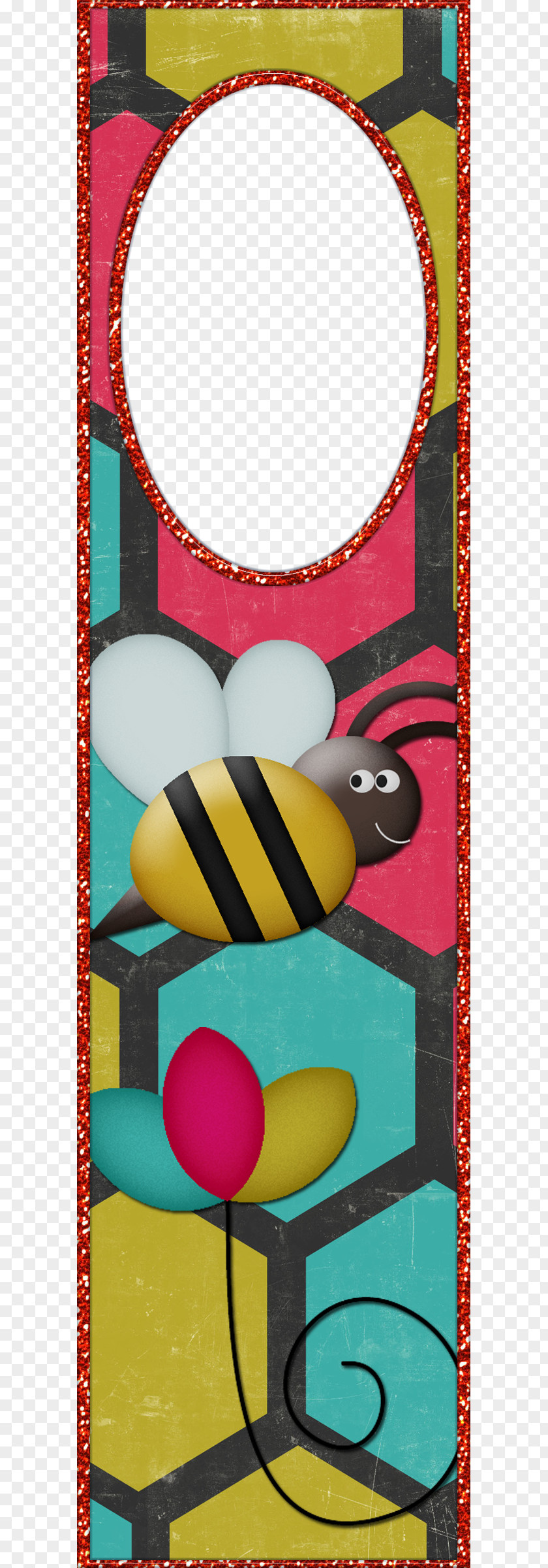 Cute Little Bee Bookmark Honey Nectar PNG