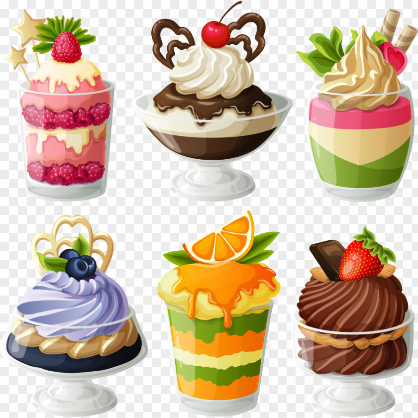 Ice Cream Mousse Bakery Dessert Clip Art PNG