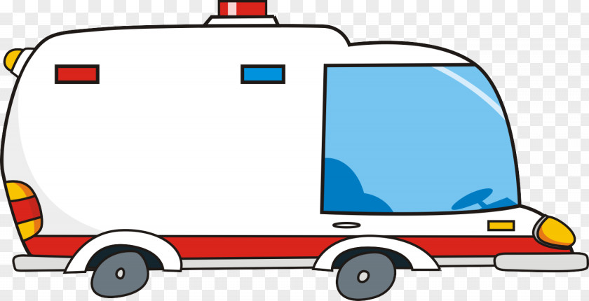 Ambulance Cartoon Illustration PNG