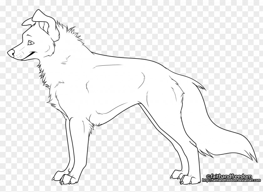 Dog Breed Red Fox Line Art White PNG