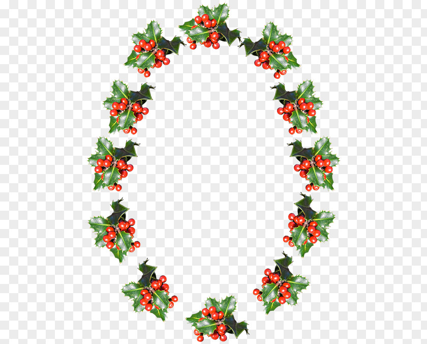 Floral Wreath Christmas Day Garland Lights PNG