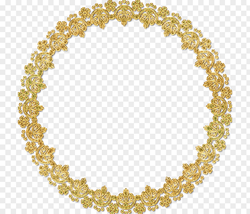 Golden Round Frame HD Picture Display Resolution Pixel PNG