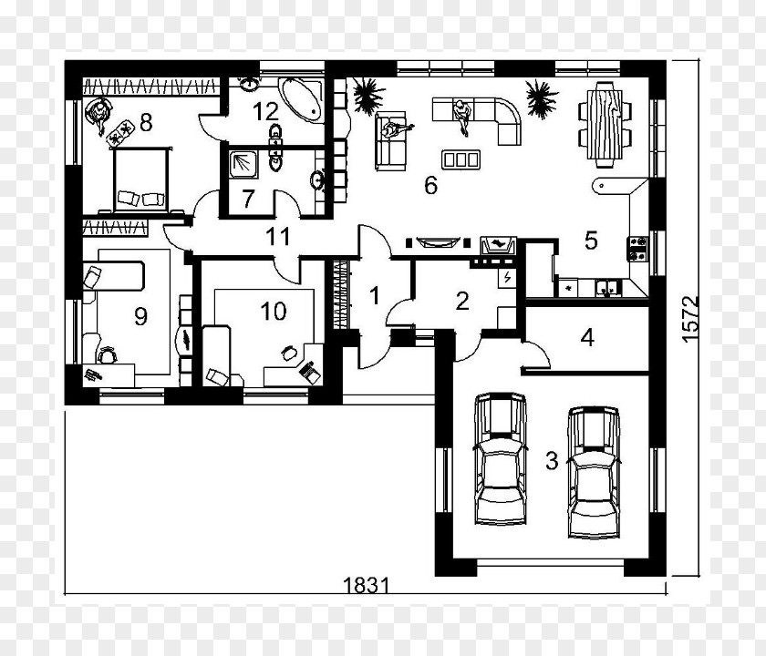 House Floor Plan Real Estate Area Square Meter PNG