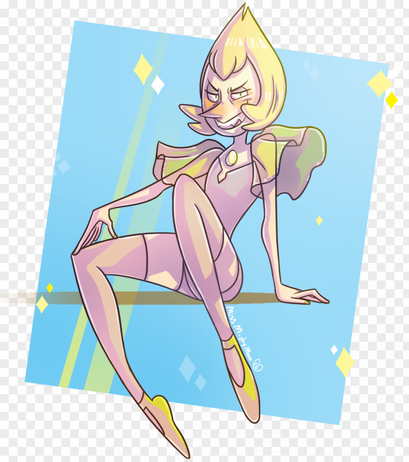 Purple Pearl Fan Art Blue Gemstone PNG