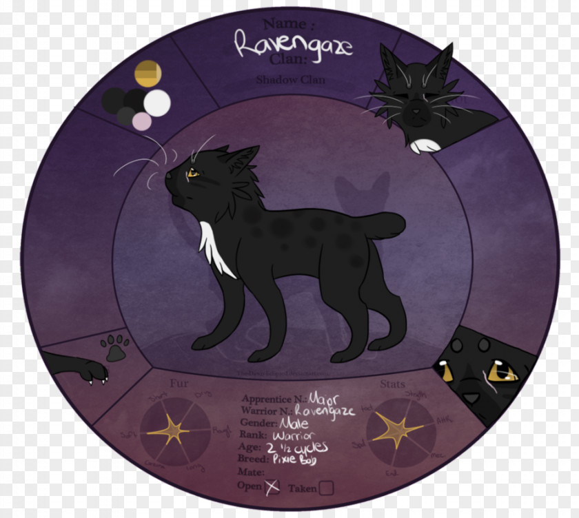 Shadow Warrior Cat Purple Violet Carnivora Animal PNG