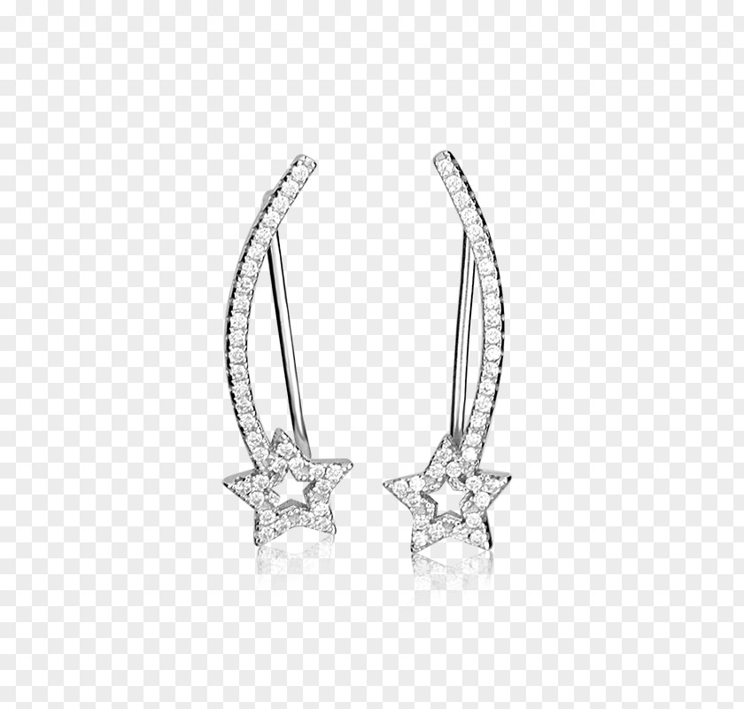 Silver Earring Body Jewellery PNG