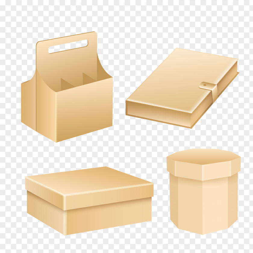 Vector Gift Box Blank Template Packaging And Labeling PNG