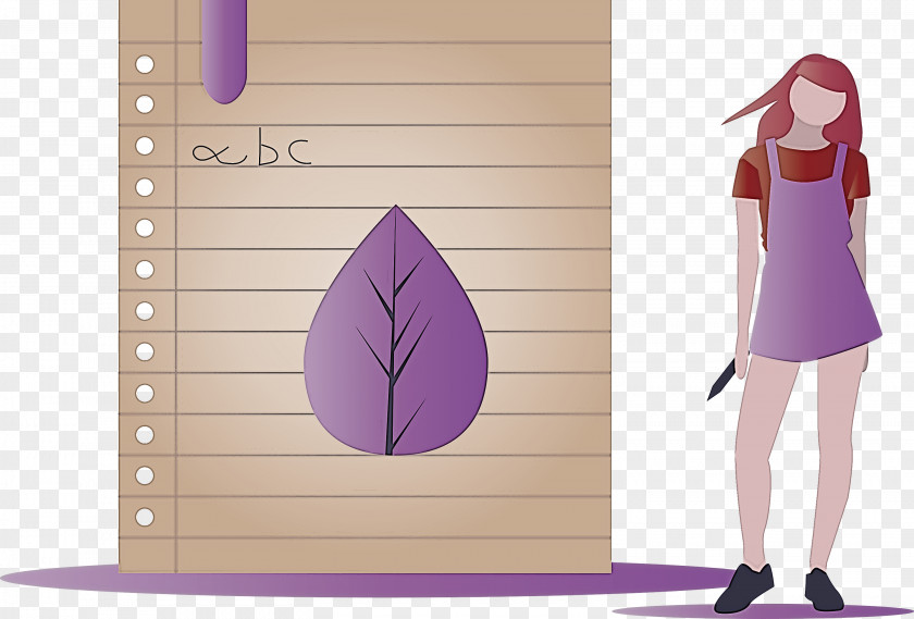 Learning Notebook Girl PNG