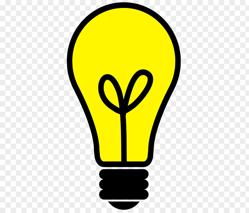 Symbol Yellow Light Bulb Cartoon PNG