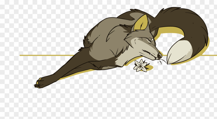 Vector Dead Wolf Gray Illustration PNG
