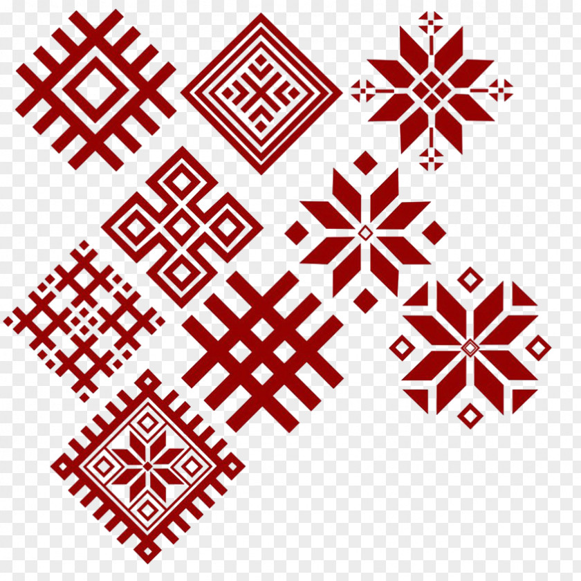 Traditional Brick Pattern Ornament PNG