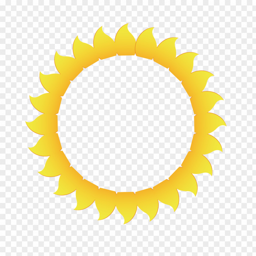 Vector Yellow Petal Sun Circle Euclidean PNG