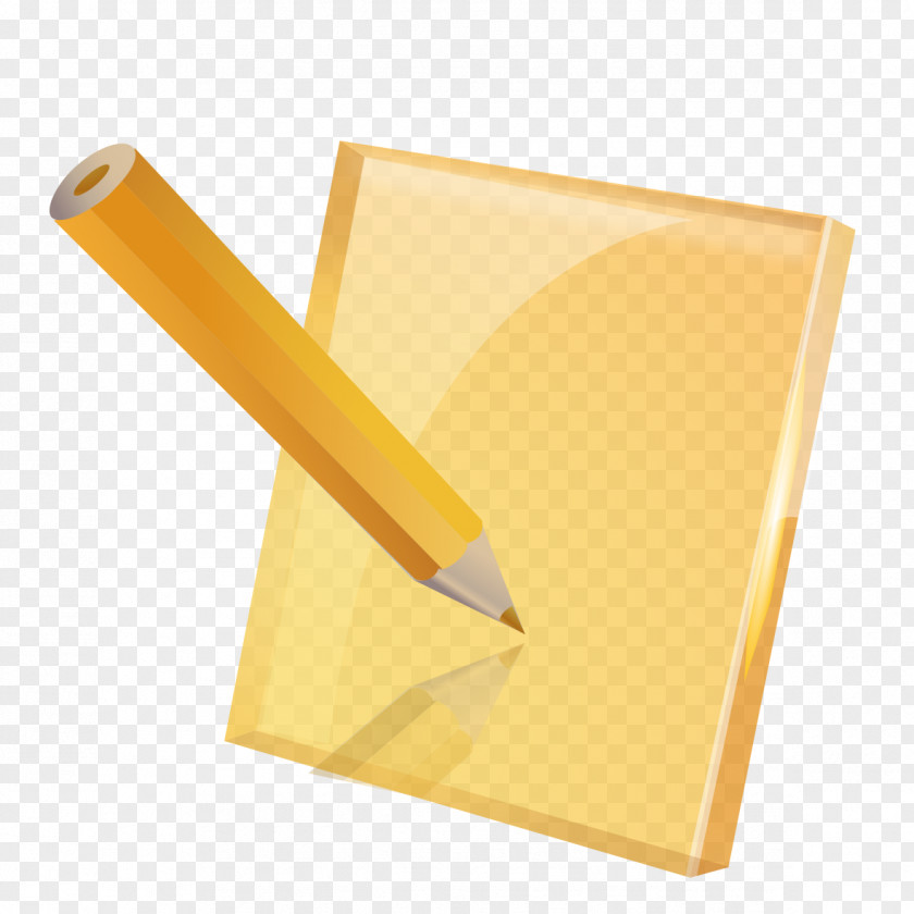 Yellow Pen And Paper Paper-and-pencil Game PNG