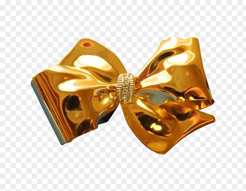 BOW TIE Metal Butterfly Gold 01504 2M PNG