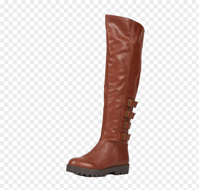 Brown Knee Boots Riding Boot Shoe Knee-high PNG
