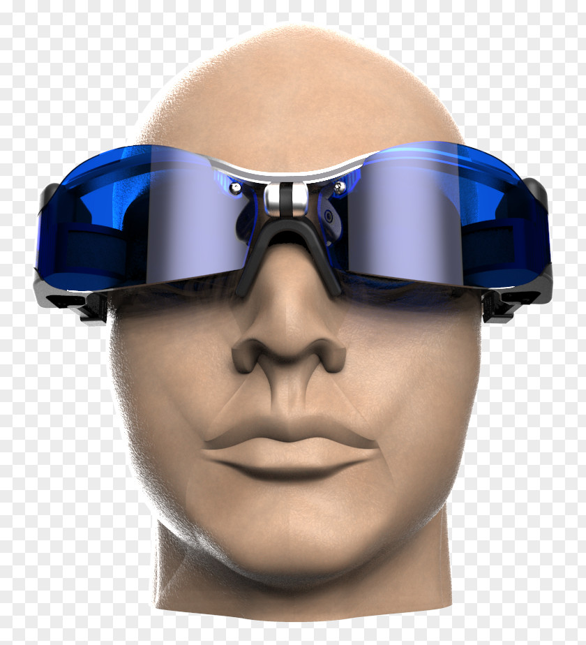 Headmounted Display Goggles Sunglasses Diving & Snorkeling Masks Cobalt Blue PNG
