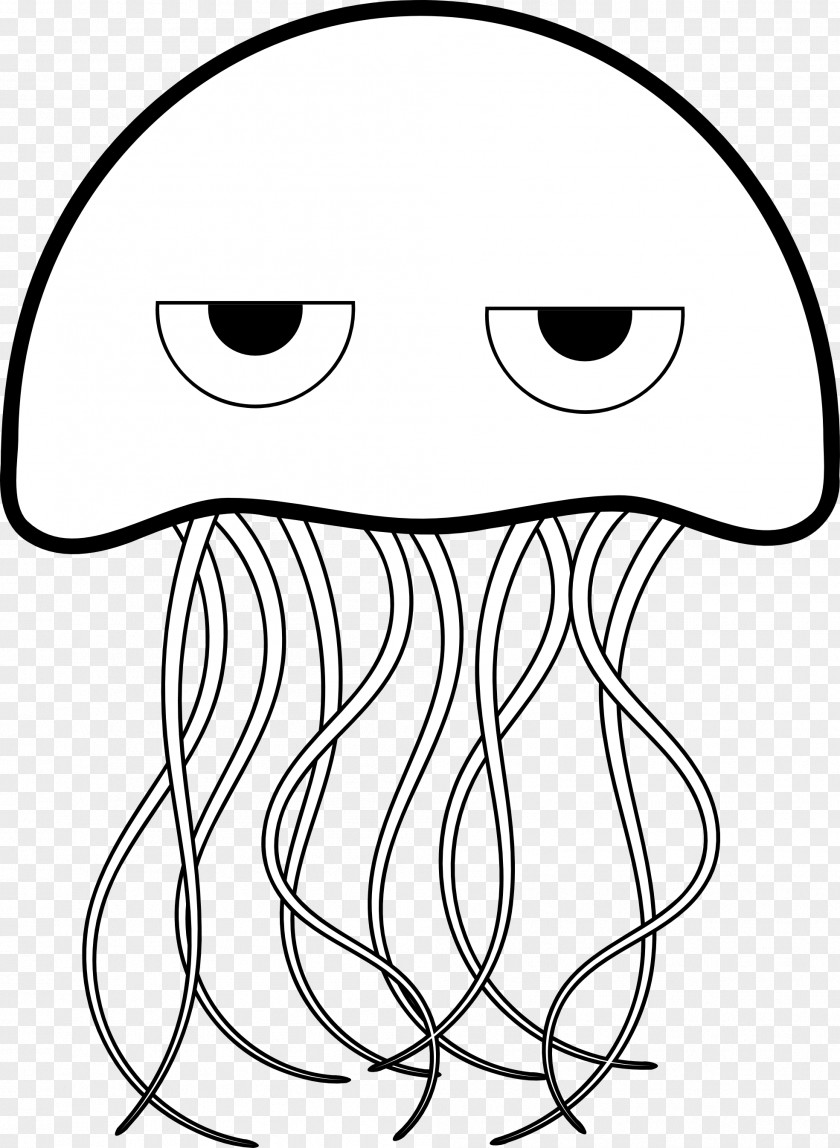 Jellyfish Coloring Book Drawing Clip Art PNG