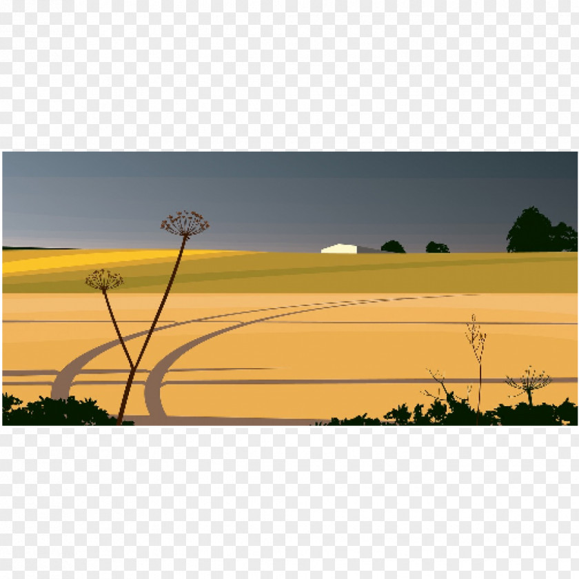 Silk Screen Printing Prairie Art Canola Metallic Color PNG