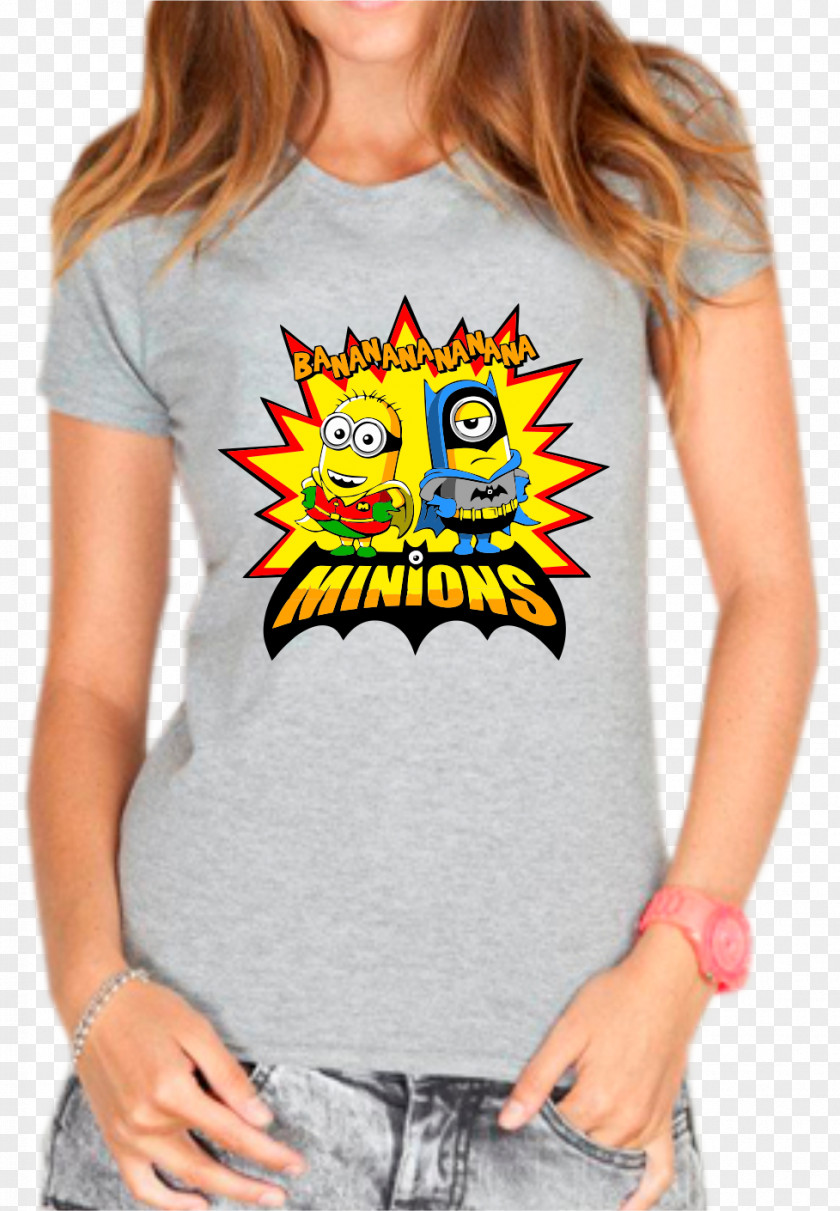 T-shirt Long-sleeved Batman Minions PNG