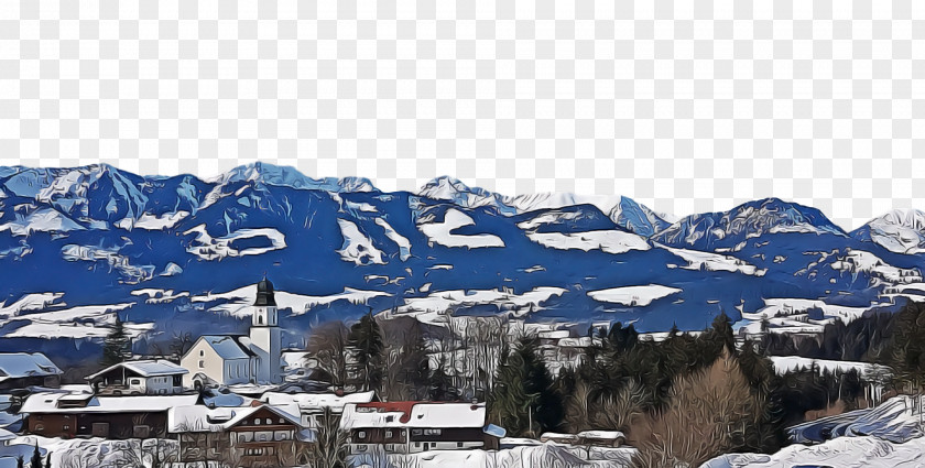 Winter Alps Snow Mount Scenery PNG