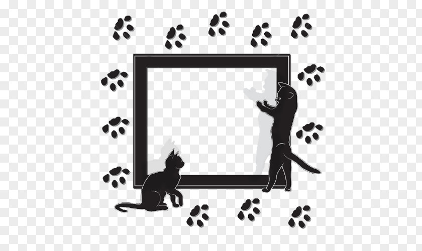Cartoons, Black Cats, Footprints And Boxes Dalmatian Dog Cat White Drawing PNG