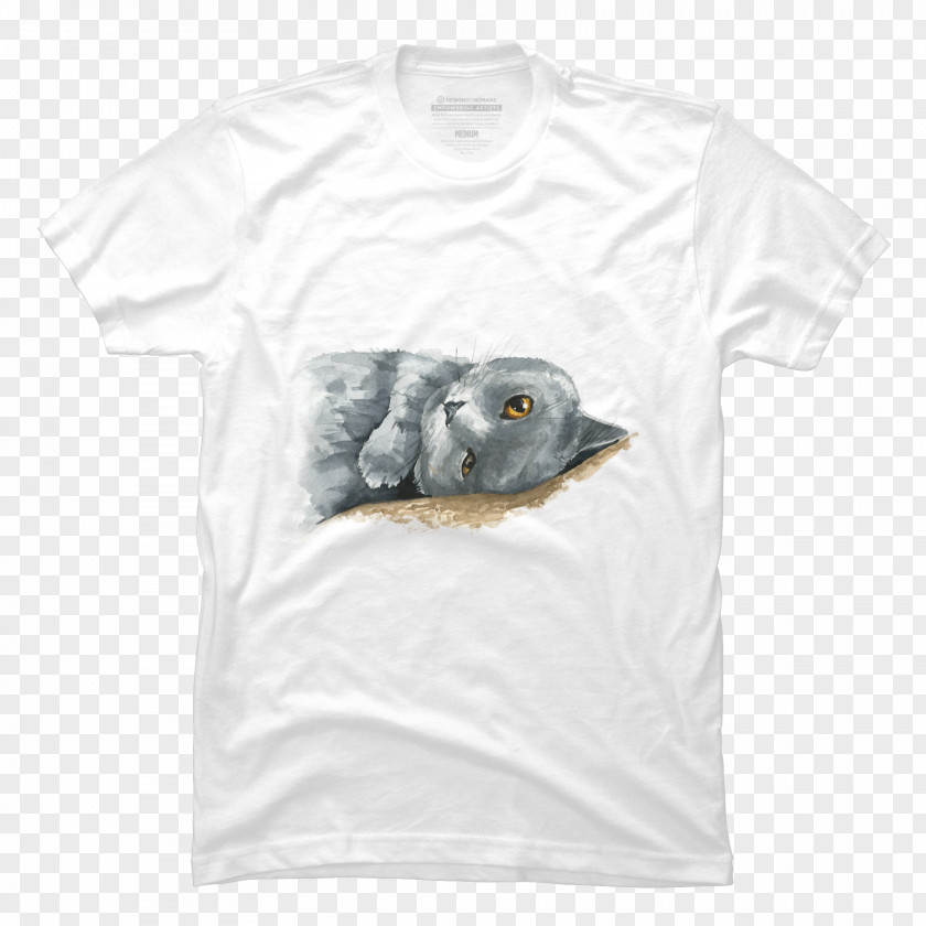 Cat Watercolor T-shirt Sleeve Bluza Snout Beak PNG