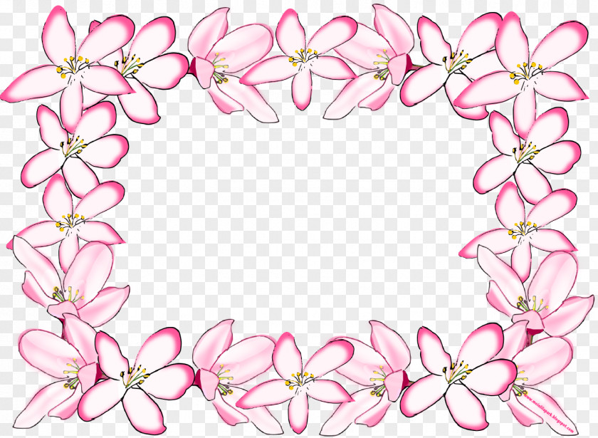 Floral Frame Flower Design Clip Art PNG