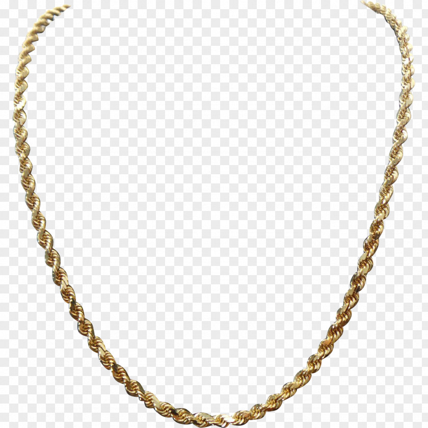 Necklace Jewellery Rope Chain Gold PNG