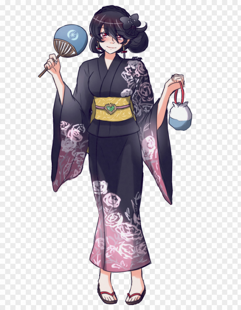 Yukata Watercolor Robe Dream Girl DG7516 FROM Geisha Beauty To Kimono Costume PNG
