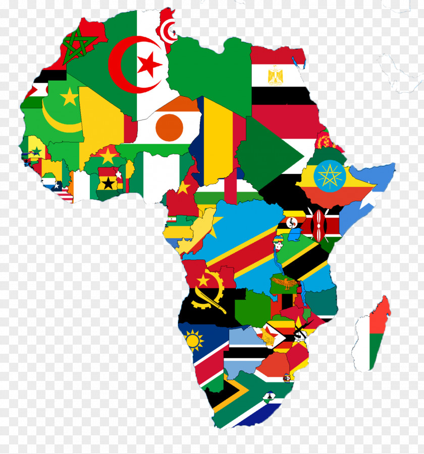 Africa World Map Flags Of The PNG