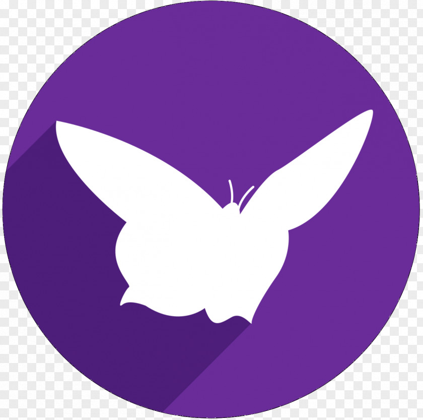 Clip Art Illustration M. Butterfly Silhouette Purple PNG