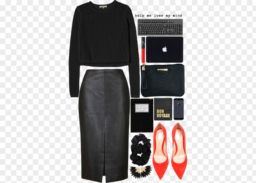 Leather Skirt And Bags Clothing Designer Fashion Handbag PNG