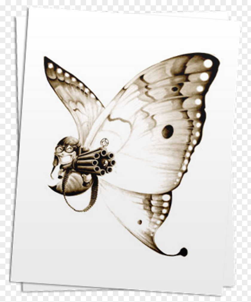 Skateboard Skull Iron Butterfly In-A-Gadda-Da-Vida Moth Drawing PNG