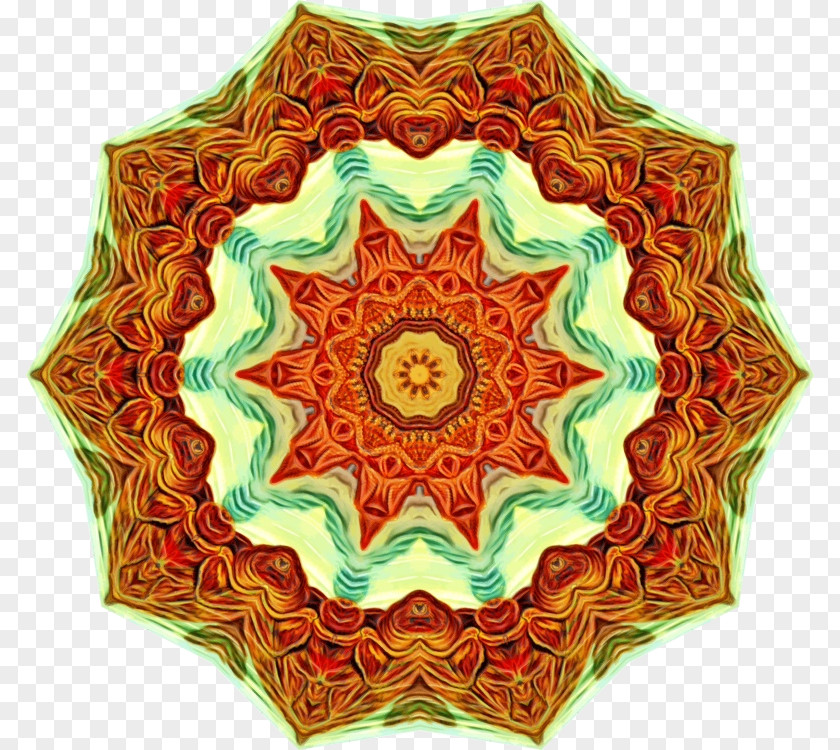 Visual Arts Kaleidoscope Orange PNG
