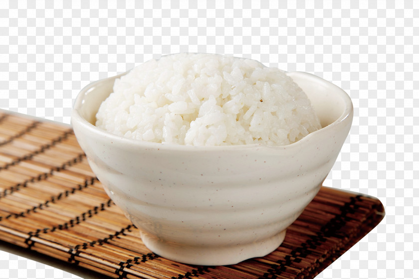 White Rice Cooked Food Bowl PNG
