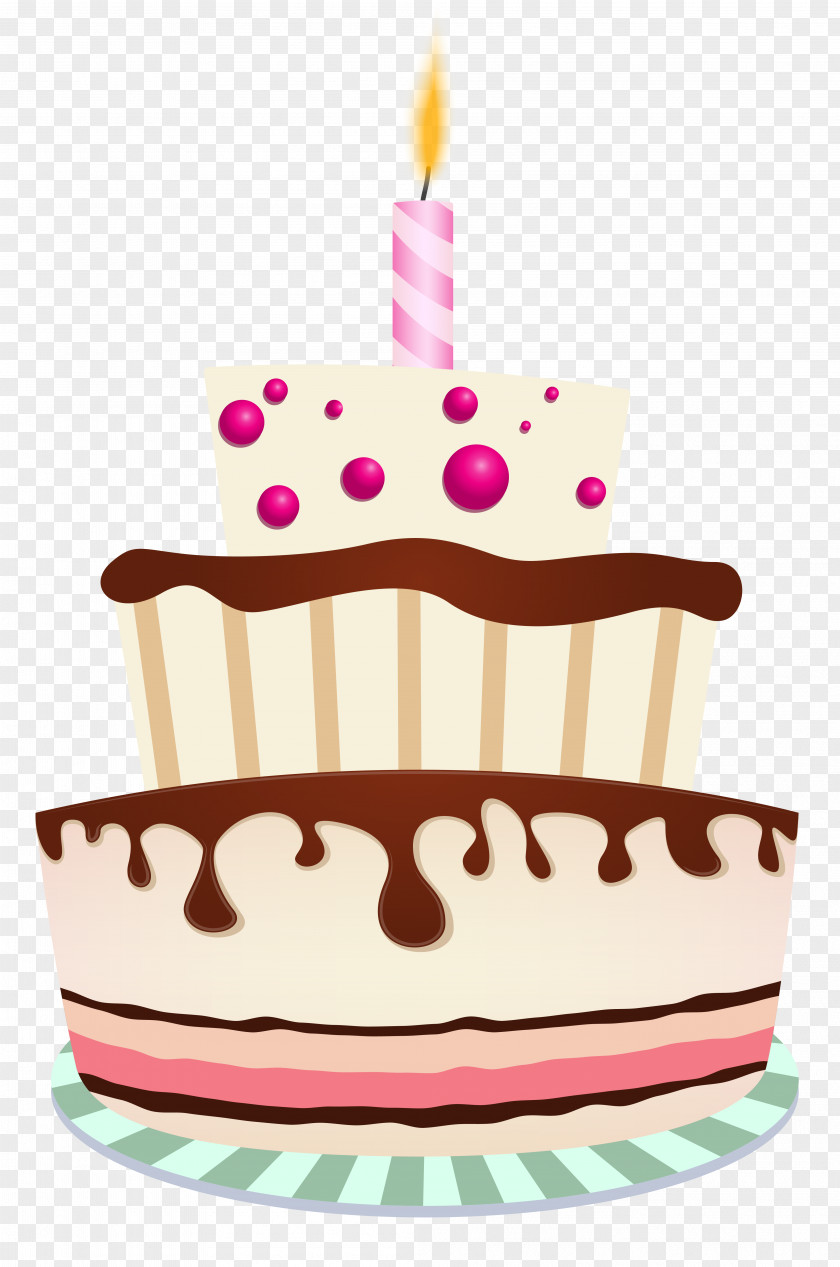 Birthday Cake With One Candle Clipart Image Chocolate Clip Art PNG