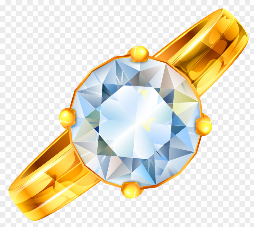 Gold Ring With Diamond Clipart Jewellery Clip Art PNG