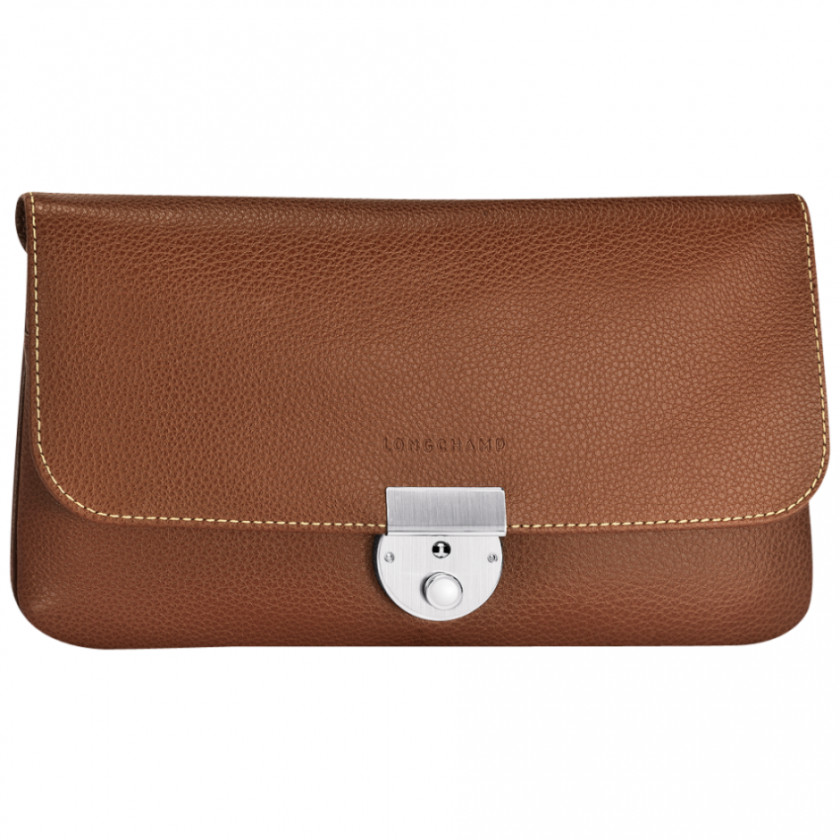 Longchamp Tan Leather Bag Wallet Handbag PNG