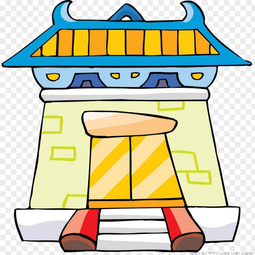 Domineering Temple Cartoon Classical Architecture Illustration PNG