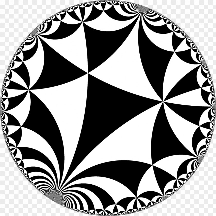 Mathematics Schwarz Triangle Tessellation Sphere Black And White Pattern PNG