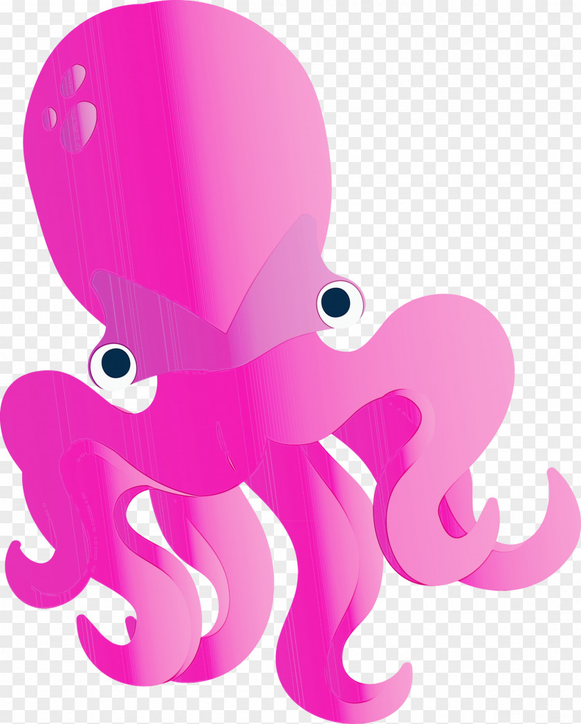 Octopus Pink Giant Pacific Cartoon Magenta PNG